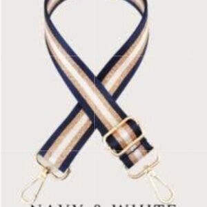 Navy and White Striped Bag Strap